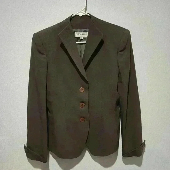 Giorgio Armani Le Collezioni Vintage Blazer Size 4 Mint Condition Lana Wool - Picture 2 of 9